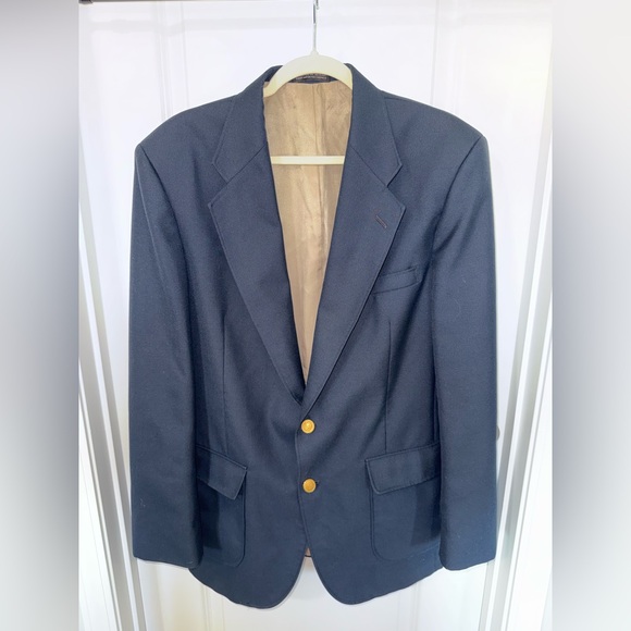 Savile Row Other - Savile Row Men's Navy Blue Blazer with Gold Buttons size 40L